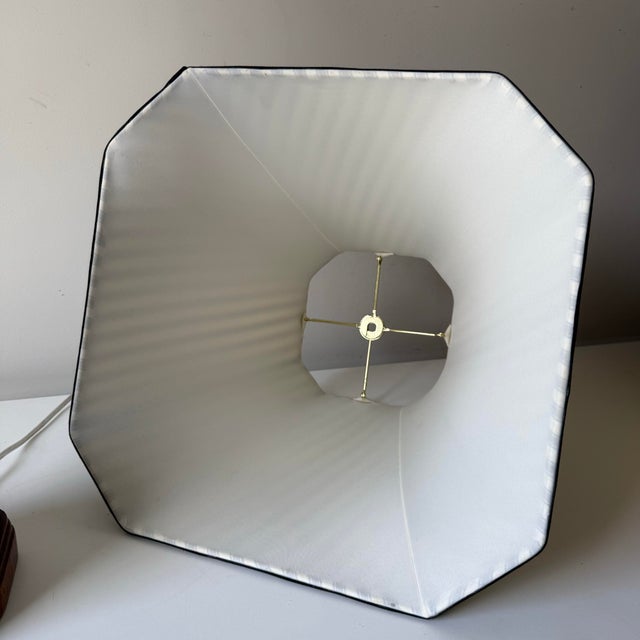 Wood Mid 20th Century Turned Baluster Biedermeier Style Wood Table Lamp For Sale - Image 7 of 9