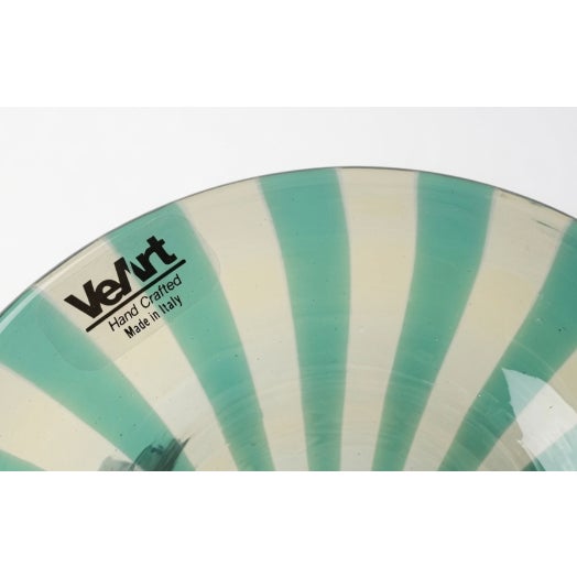 VeArt Vintage VeArt Cane Glass Vase With Original Label For Sale - Image 4 of 5