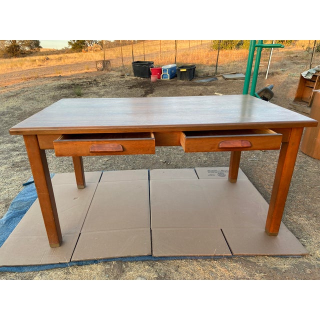 Vintage Mid Century Modern Walnut Library Table by the Jasper Desk Company 1959 For Sale - Image 9 of 17