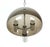 Smoked Lucite Dome Shape Shade Chrome Mid Century Modern 3 Bulb Light Fixture