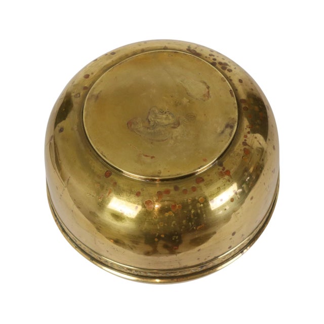 Large French Brass Repoussé Planter Pot For Sale - Image 10 of 16