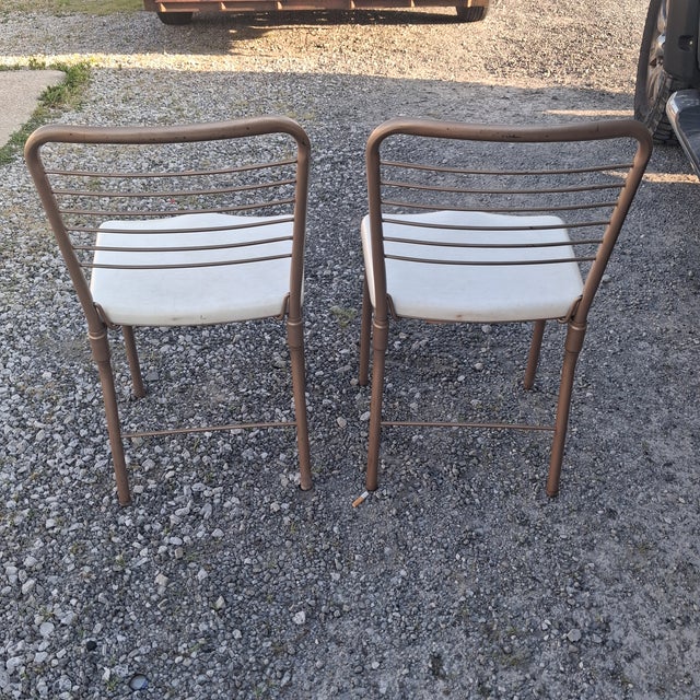 1950s Metal Folding Chairs by Hamilton Cosco For Sale - Image 4 of 7