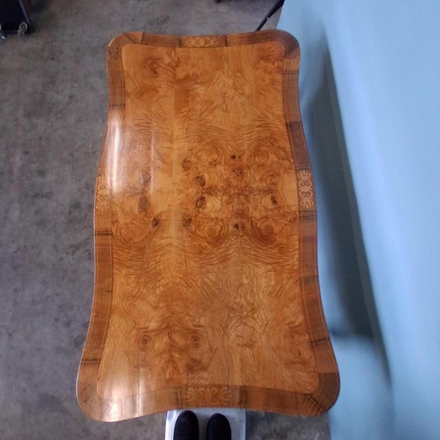 Biedermeier Table in Cherrywood with Marquetry, 1820s For Sale - Image 4 of 18