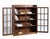 Brown Mission Oak 2 Door Bookcase With Glass Doors - Walnut For Sale - Image 8 of 13