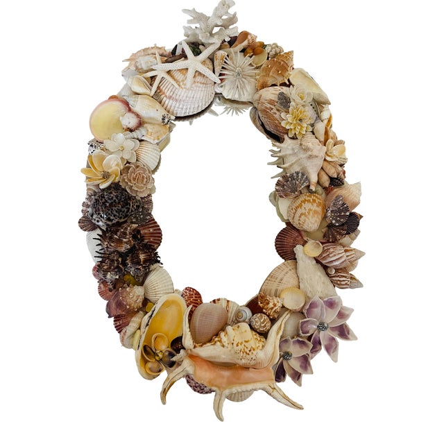 Fabulous Sea Shell Oval Mirror For Sale