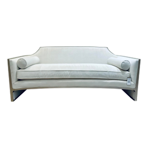 Caracole Modern White Velvet the Cat’s Meow Sofa