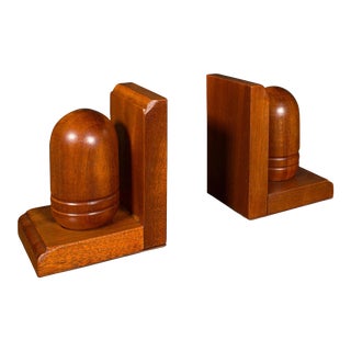1960's Pair of Vintage Acorn Bookends For Sale