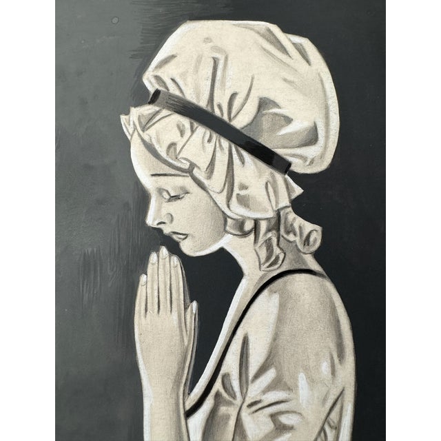 Original graphite pencil drawing by American artist and illustrator Theodore E. Schrock (1879–1952), depicting a young...