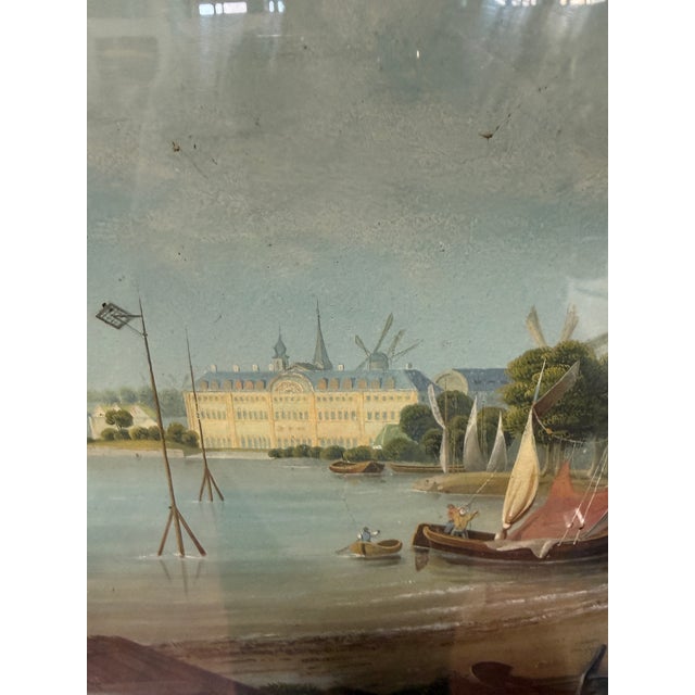 Paint Johann Ludwig Bleuler (1792-1850) Vue De La Ville De Rotterdam - Gouache 19th C. For Sale - Image 7 of 14