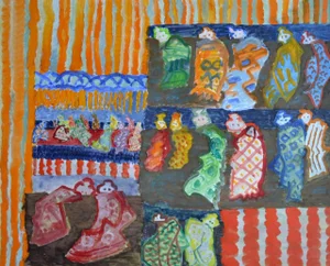 Carola Richards "Babushka". Contemporary Painting circa 1990