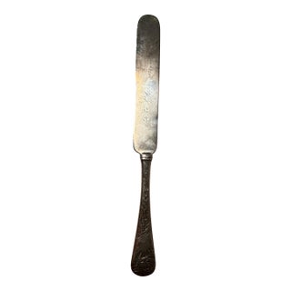 Antique 1897 Gorham "Maryland" Pattern Sterling Silver Butter Spreader / Knife For Sale