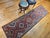 1900 - 1909 Vintage Persian Shiraz Tribal Runner Rug, Hand-Knotted Wool, Geometric Medallion Pattern, Red & Blue, 3x10 For Sale - Image 5 of 15