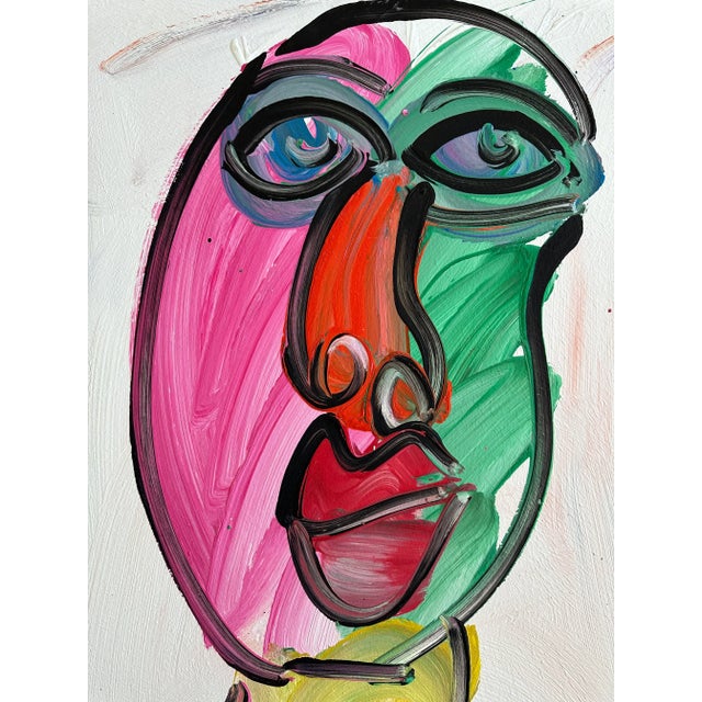 Peter Keil Original Peter Keil Painting - Abstract Portrait For Sale - Image 4 of 5