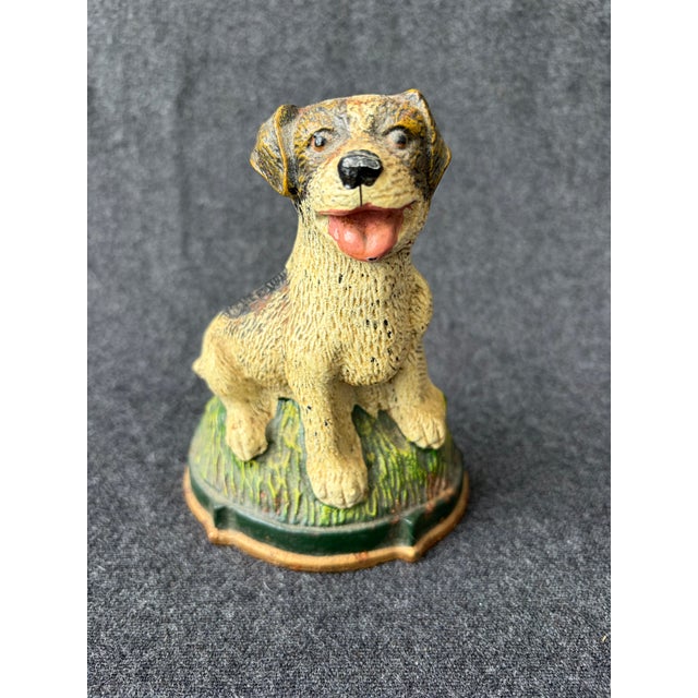 Vintage Cast Iron Terrier Puppy Dog Doorstop For Sale - Image 13 of 15