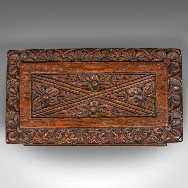 Brown 1880s Victorian Small Antique Apprentice Chest, Anglo-Indian, Colonial Keepsake Box For Sale - Image 8 of 13