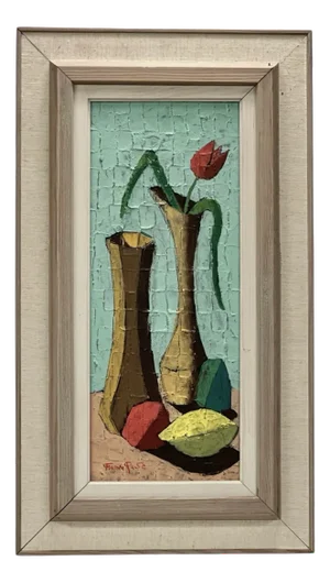 Frans Ragnar Segerholm, Still Life, 1960s-1970s, Oil Painting on Panel, Framed