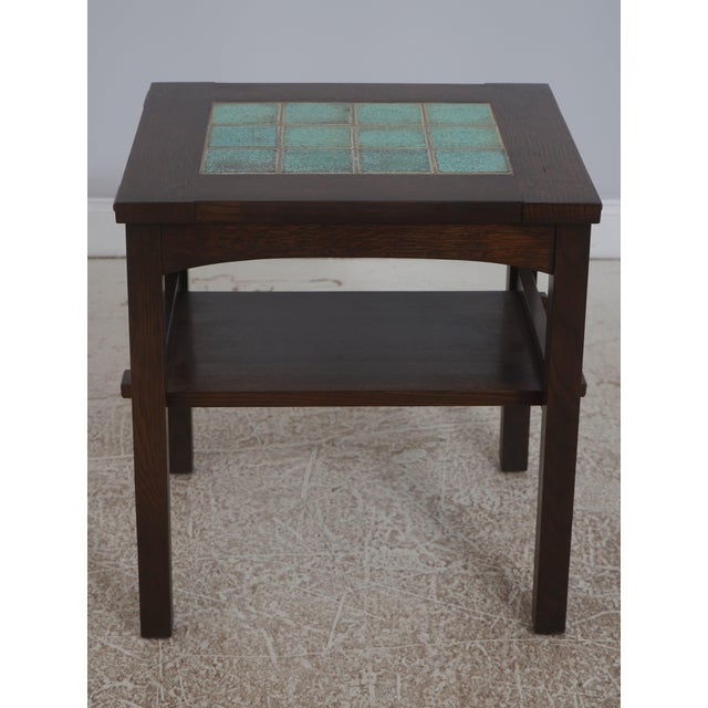 Age: Approx: 20 Years Old Details: Finish No.37 Green Tile Top High Quality Construction Arts & Crafts Style Offered @...