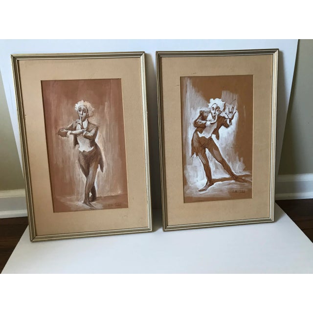 Musicians Watercolor Paintings - a Pair For Sale - Image 11 of 11