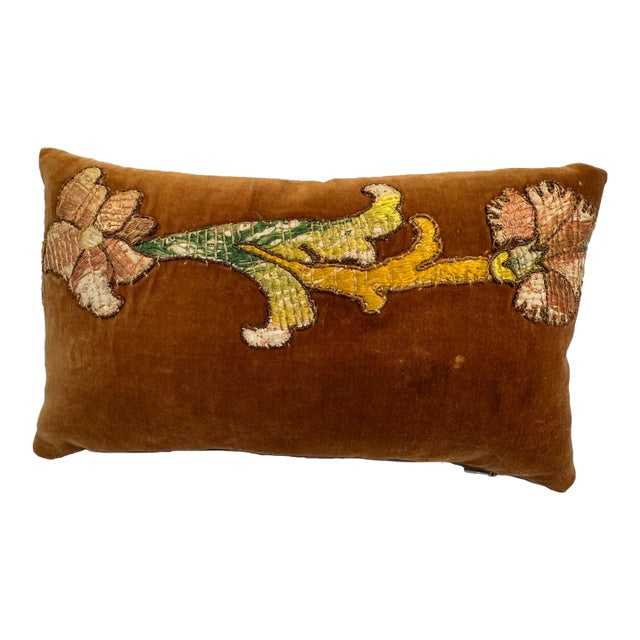 17th Century Florentine Velvet and Silk Pillow For Sale