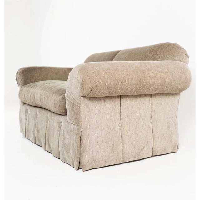 2000 - 2009 A Rudin Grey Upholstered Loveseat For Sale - Image 5 of 10