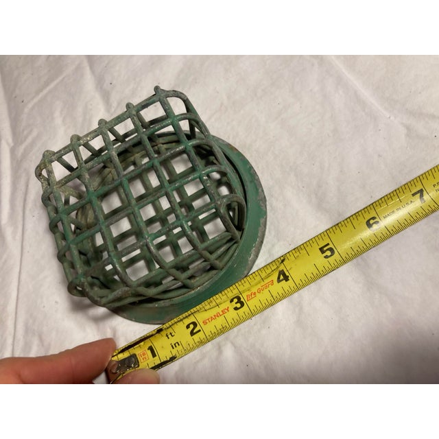 Metal Vintage Green Floral Frog From Beagle Manufacturing Co Pasadena Calif Vogue Holder #72 For Sale - Image 7 of 8