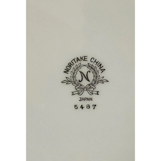 Noritake Mid-Century Noritake (5487) Silvine Dinner Plates S-6 For Sale - Image 4 of 5