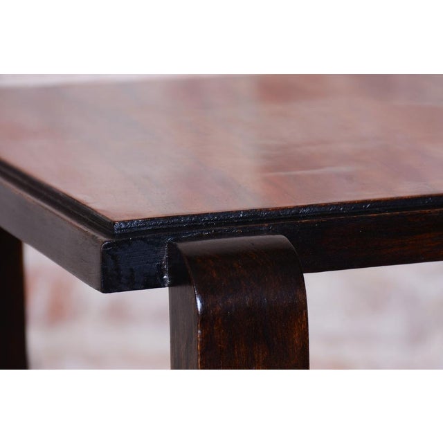 Art Deco Side or Coffee Table in Beech and Walnut, France, 1930s For Sale - Image 4 of 14