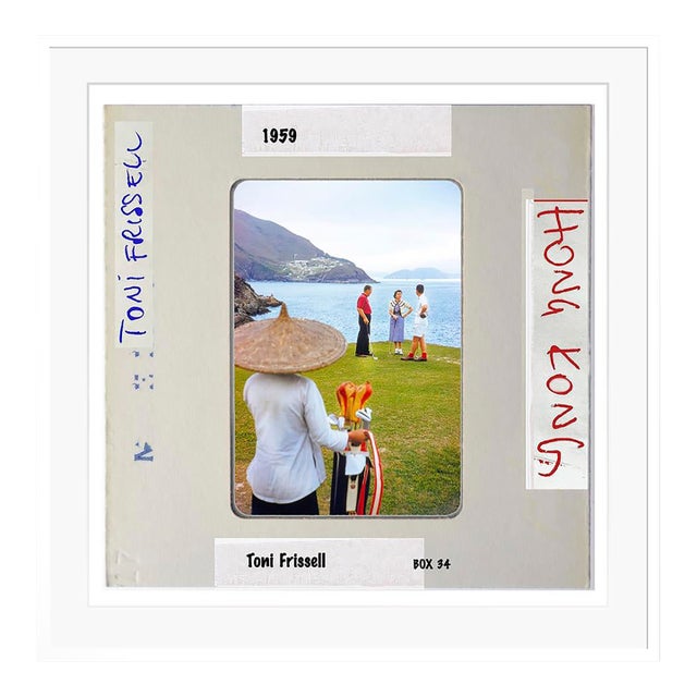 Golf in Hong Kong Slide Print Framed in White For Sale