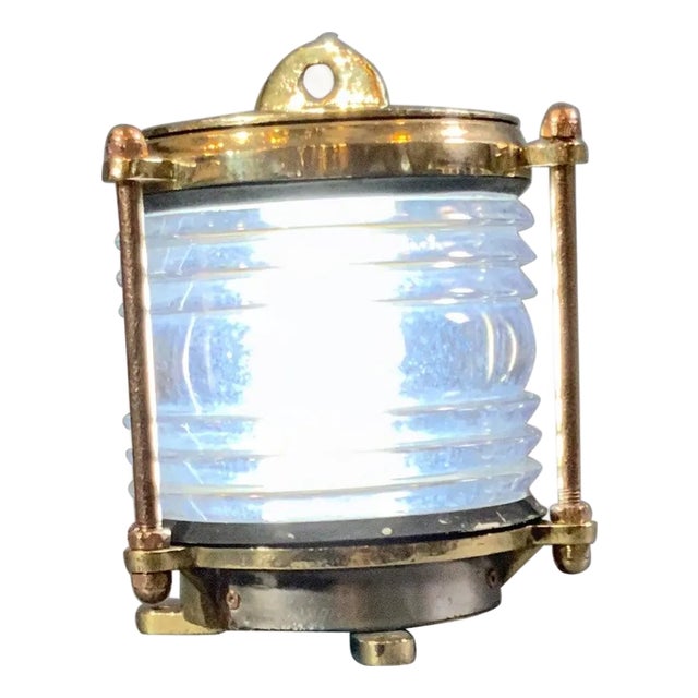 Solid Brass Nautical Dock Light For Sale