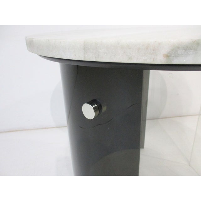 Space Age Marble and Lucite Side Table in the Style of Neal Small For Sale In Cincinnati - Image 6 of 8