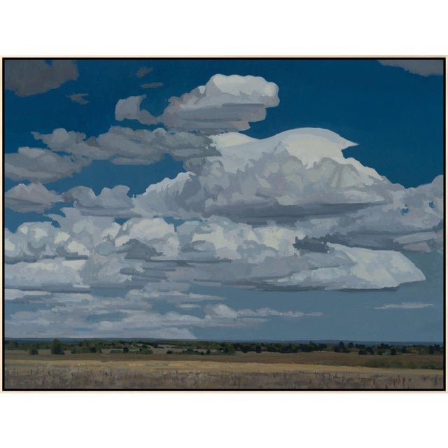 Gathering Form by Michael Magrin | Oil on Canvas Landscape With Towering Cumulus Clouds For Sale