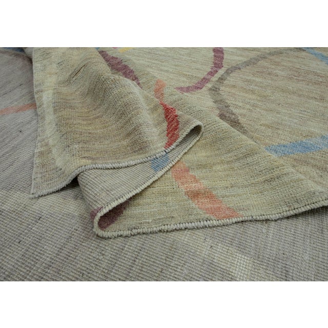 Textile Turkish Oushak Rug 12'5" x 15'7" #18592 For Sale - Image 7 of 8