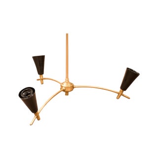 Three Light European Chandelier For Sale