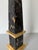Hollywood Regency Vintage Italian Portoro Marble & Honey Onyx Obelisk, Made in Italy For Sale - Image 3 of 12