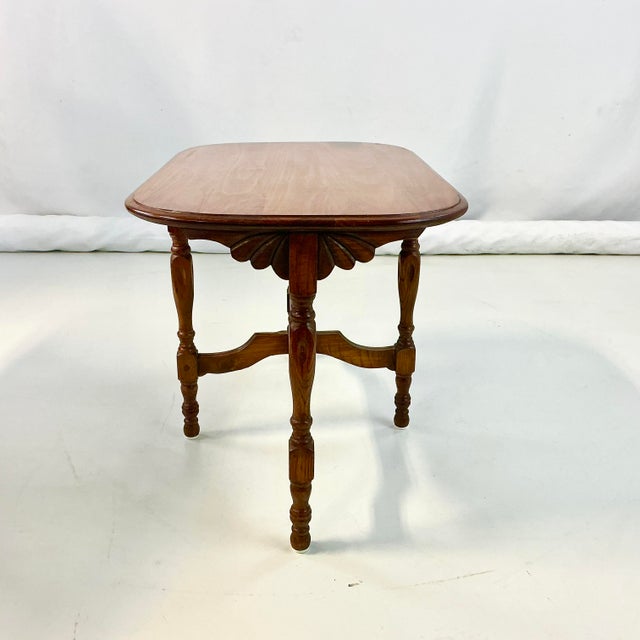 Early 20th C Antique Edwardian Chippendale English Pine Side Table, Hand Carved & Turned. For Sale - Image 9 of 16