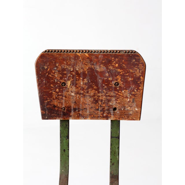 Antique Industrial Drafting Chair With Step For Sale - Image 6 of 18