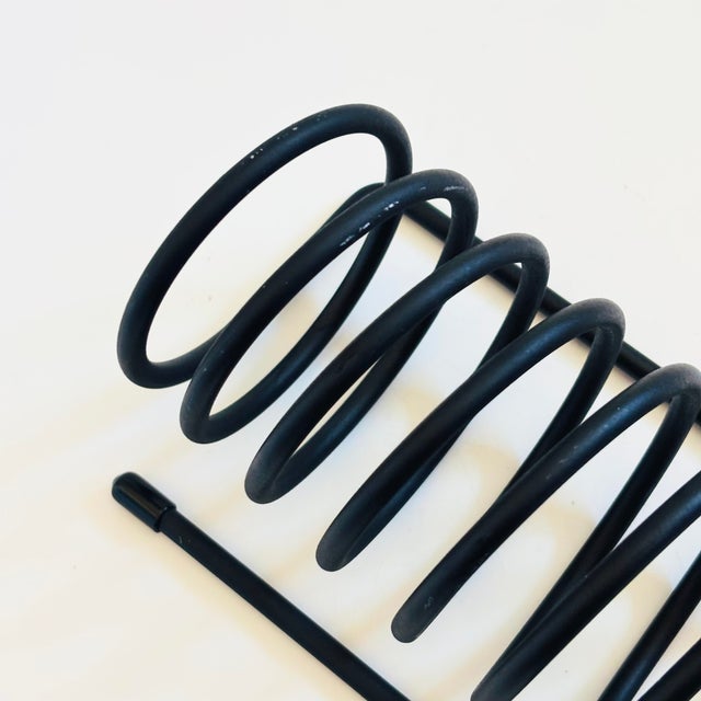 Late 20th Century Black Metal Coil Letter Holder For Sale - Image 5 of 9