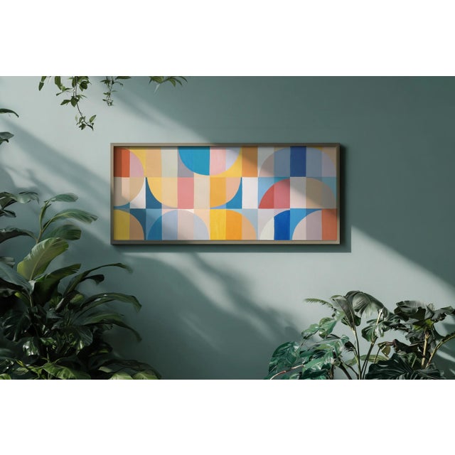 2026, Color Field Grid Painting, Bauhaus Style, Summer Prism, Primary Tones Acrylic Paint on Canvas by Natalia Roman For Sale In Miami - Image 6 of 8