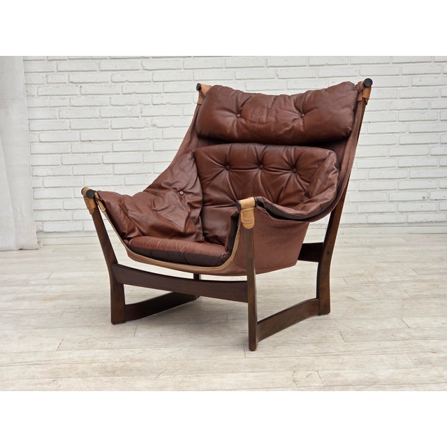 Norwegian Trega Lounge Chair by Tormod Alnaes, 1970s For Sale - Image 17 of 18