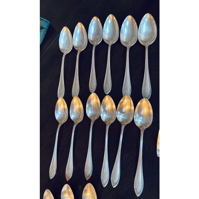 Antique Community Plate Sheridan 1910 - 12 Place Settings- (73 PCs.)- SilverPlate H Mono For Sale - Image 11 of 12