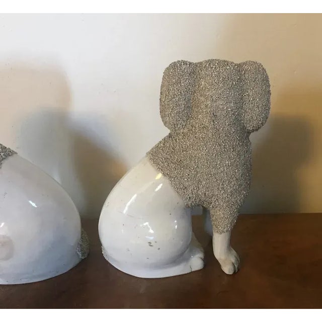 19th Century 19th Century English Staffordshire Pearlware Creamware Dogs - A Pair For Sale - Image 5 of 13