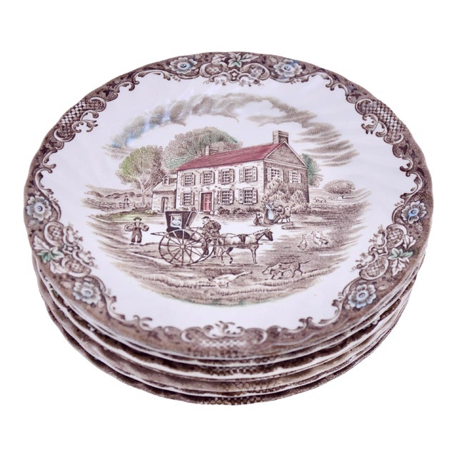 Johnson Bros. Heritage Hall Dessert Plates - Set of 8 For Sale