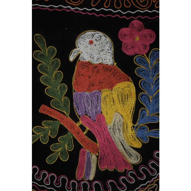 Textile Animal Maotifs Suzani Velvet Table Runner For Sale - Image 7 of 11