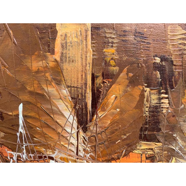 Late 20th Century Stunning Oil Painting on Canvas, Seascape, Sailing Ships at Sunset, Framed For Sale - Image 9 of 12