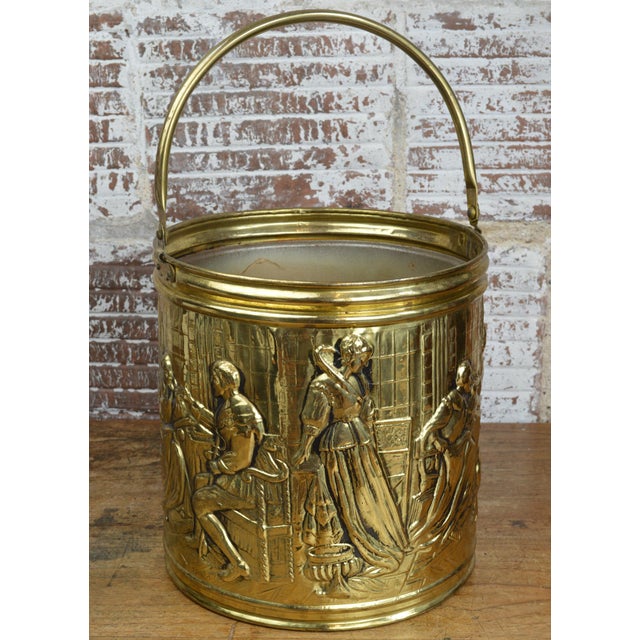 Elizabethan Style Antique English Brass Coal Bucket Chairish