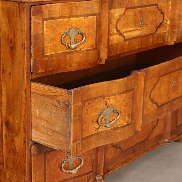 Walnut and Maple Burl Trumeau with Various Wood Trim For Sale - Image 14 of 16
