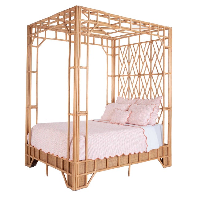 Amanda says, "Go tall or go home." This spectacular queen bed is the Grande Dame of her collection – a true statement...
