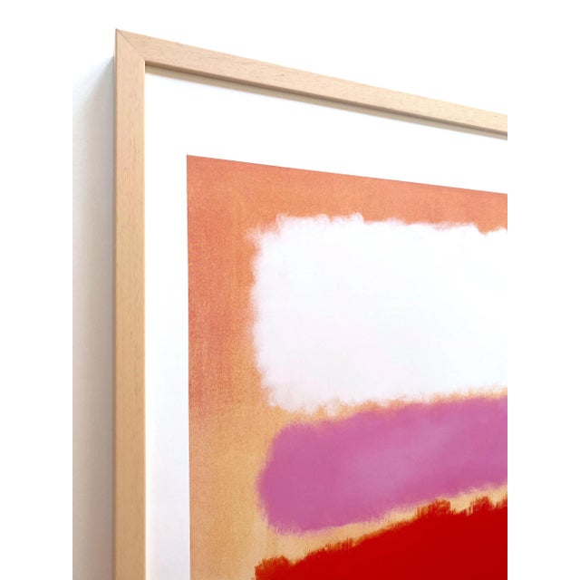 Mark Rothko Mark Rothko Abstract Expressionist Lithograph Print Framed Modernist Poster " White Cloud Over Purple " 1957 For Sale - Image 4 of 13