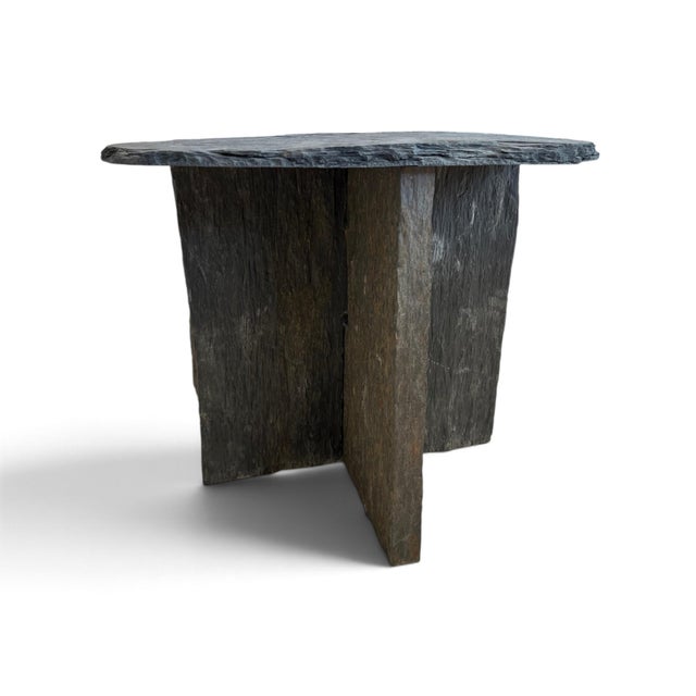 French Slate Table - Triangular (Two Available) For Sale - Image 4 of 6