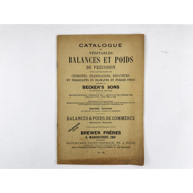 Antique Laboratory Precision Balance Scale, Brass & Wooden Base, Germany, Circa 1900 For Sale - Image 12 of 18